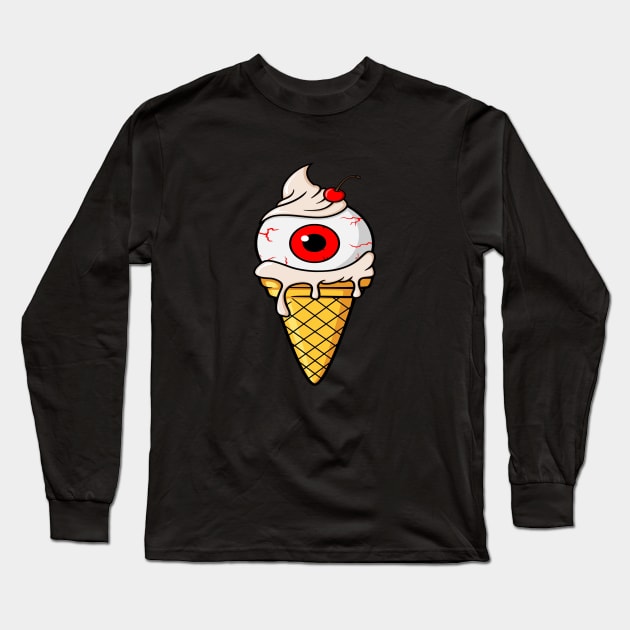 halloween eye on ice cream Long Sleeve T-Shirt by NAYAZstore